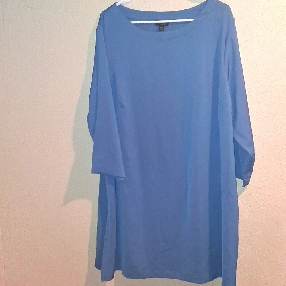J. Jill Wherever Easy Care Textured Boatneck Moonlit Sky 2X